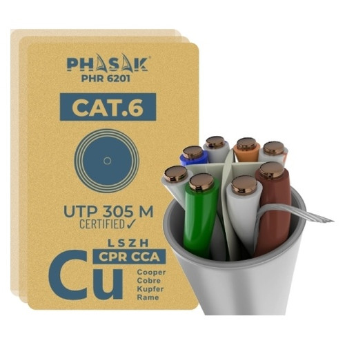 Bobina cable red phasak utp cat.6-MR62 Bobina cable red phasak utp cat.6
